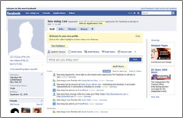 Facebook - before customizing